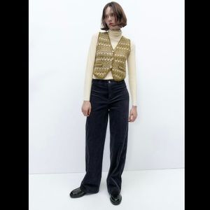 NWT ZARA CORDUROY BLUE FULL LENGTH PANTS